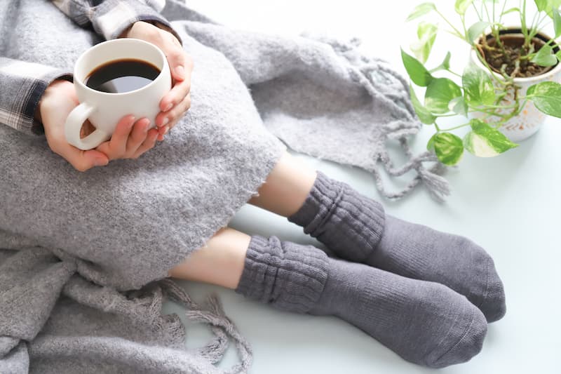 足が温かいときの様子