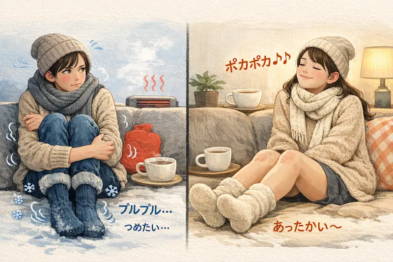 足の冷えは人によって感じ方が変わる様子