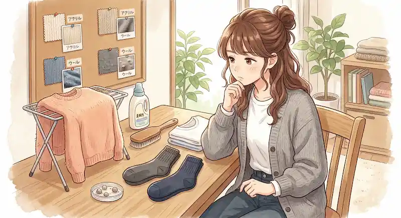 毛玉対策を考える様子