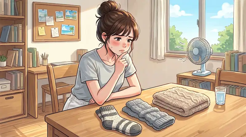冷房対策を考えている様子